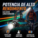 Linterna Led De Cabeza con Zoom Telescopico Bateria de 16 000 mAh