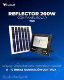 REFLECTOR SOLAR CUBULL 200W CON CABLE DE 3 METROS Y 10 HORAS DE DURACION