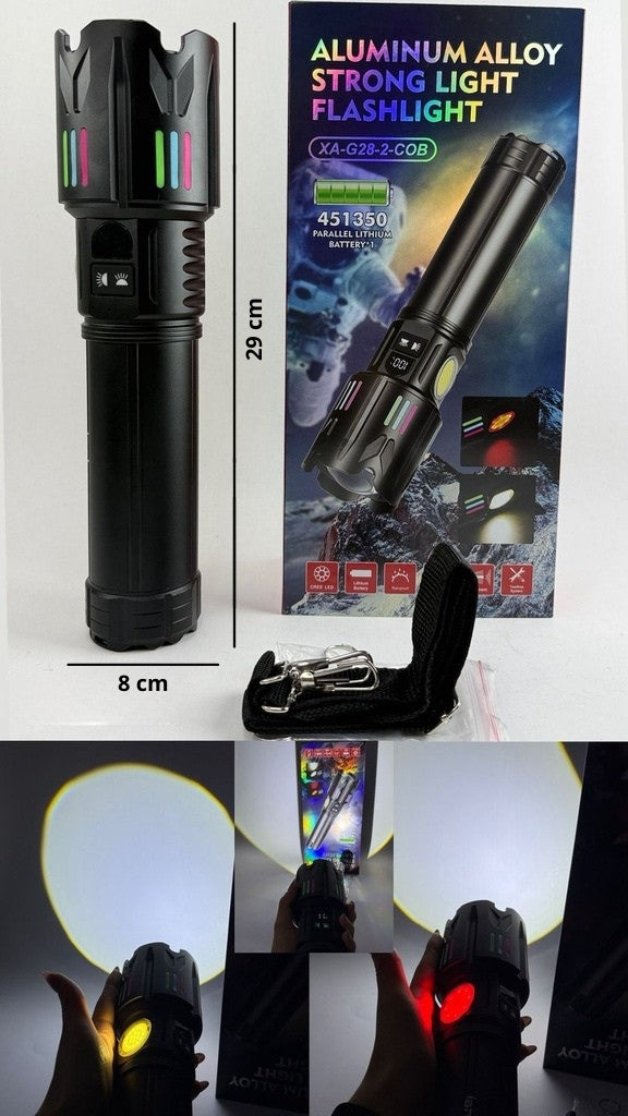 Linterna Táctica XL Ultra Potente EPC-282 – Alcance de 3800 m y Zoom Telescópico