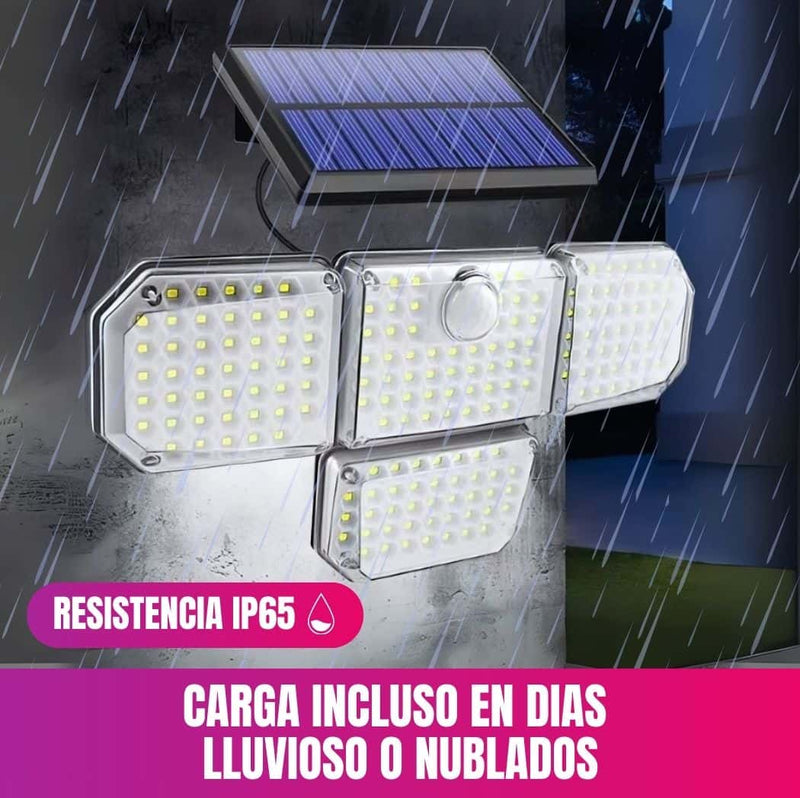 Lampara Solar Inteligente de 4 Cabezas Direcionables