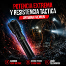 Linterna Táctica XL Ultra Potente LD-L1535A Alcance de 4500 m y Zoom Telescópico