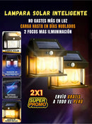 (OFERTA 2X1) Lampara 2 Focos de Exterior Solar Inteligente