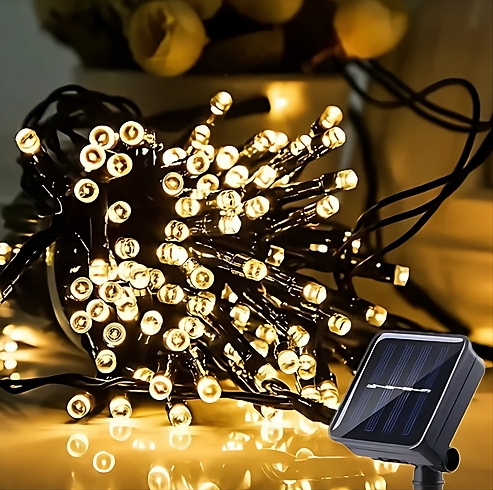 Luces LED Navideñas con Panel Solar (30 METROS)