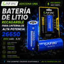 Bateria CAFINI 26650 Litio Recargable | Para Linterna de Alta Potencia 8800mAh 4.2V