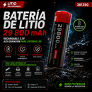 Batería 381350 Litio 29 800mAh Recargable 3.7V | Alta Duración para Linternas LED