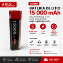Batería 381350 Litio 29 800mAh Recargable 3.7V | Alta Duración para Linternas LED