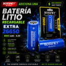 Bateria 26650 Litio Recargable 8800mAh 4.2V BOSSNEY