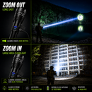 Linterna LIDIMI 1610A - 3 800 m Alcanze | Zoom Telescópico + Cuerpo Antideslizante Tipo Diamante