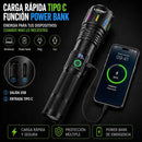 Linterna Táctica XL Ultra Potente LD-L1525A Alcance de 4500 m y Zoom Telescópico