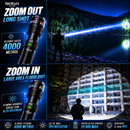 Linterna Táctica Alta Potencia EPC-R37– Alcance de 4000 m y Zoom Telescópico