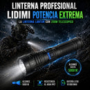 Linterna Profesional LIDIMI LD-L1516A 120W ALCANZE EXTREMO de 5000 m