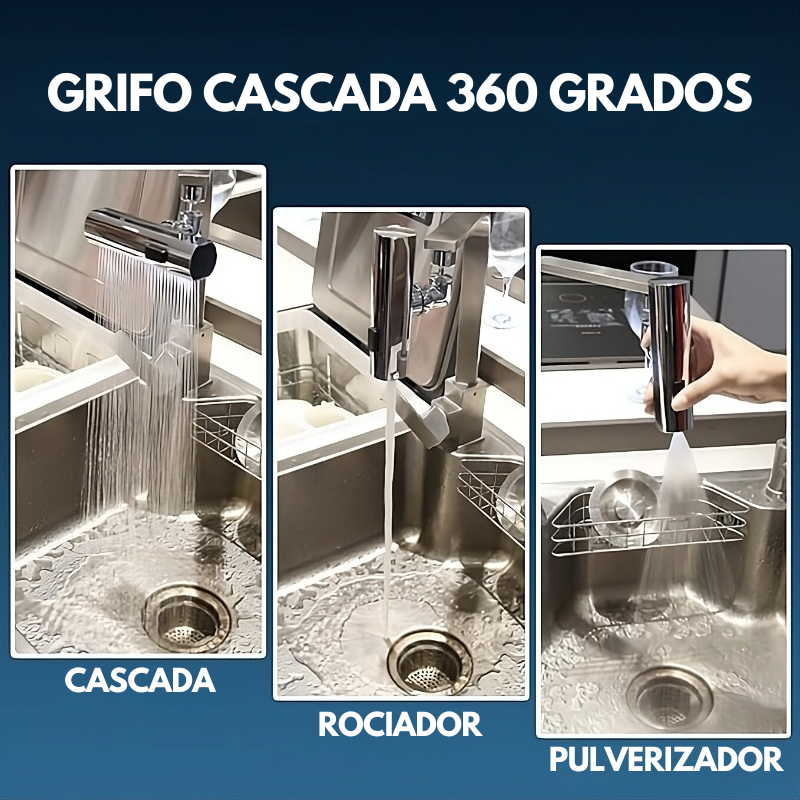 Grifo Cascada Multifuncional 360 Grados