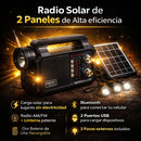 Radio Solar de 2 Paneles Cafini