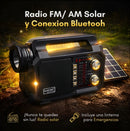 Radio Solar de 2 Paneles Cafini