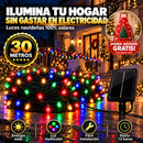Luces LED Navideñas Solares Multicolores 30 Metros + Obsequio Mandil