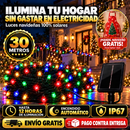 Luces LED Navideñas Solares Doradas 30 Metros + Obsequio Mandil