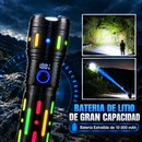 Linterna LED Super Luminosa con Zoom Telescópico de Hasta 3800 Metros Alcanze.