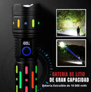 Linterna LED Super Luminosa con Zoom Telescópico de Hasta 3MIL Metros Alcanze.