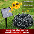 Luces LED Navideñas con Panel Solar (30 METROS)