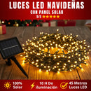 Luces Navideñas con Panel Solar Ambar Lineal LED (30 METROS)
