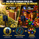 Luces LED Navideñas Solares Multicolores 30 Metros + Obsequio Mandil