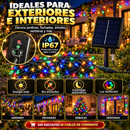 Luces LED Navideñas Solares Multicolores 30 Metros + Obsequio Mandil