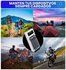 BATERÍA EXTERNA SOLAR POWERBANK 20 000 MAH 4 CABLES AIRE LIBRE