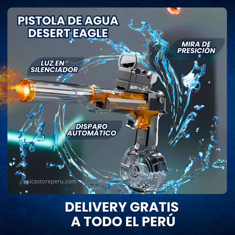 Pistola de Agua Desert Eagle con Luces