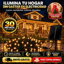 Luces LED Navideñas Solares Doradas 30 Metros + Obsequio Mandil