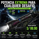 Linterna LIDIMI 1610A - 3 800 m Alcanze | Zoom Telescópico + Cuerpo Antideslizante Tipo Diamante
