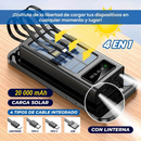 BATERÍA EXTERNA SOLAR POWERBANK 20 000 MAH 4 CABLES AIRE LIBRE
