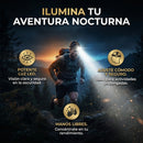 Linterna Led De Cabeza con Zoom Telescopico Lidimi de 3 Baterias.