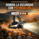 Linterna Led De Cabeza con Zoom Telescopico Lidimi de 3 Baterias.
